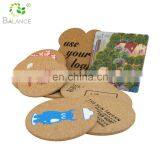 Round Custom Cork Coaster / Wooden Coaster Blank Ceramic Coaster With Cork Back thumbnail-2