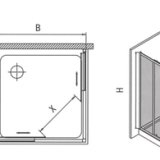 Shower Room Shower Enclosure Square Shape 2 Fixed Panels 2 Sliding Door thumbnail-5