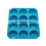 Silicone Cake 12-hole Round Muffin Plate DIY Egg Tart Six-hole Cake Flat Bottom Baking Plate Mould thumbnail-4