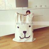 Hot Sale Canvas Toy Storage Bags Cotton Laundry Bags Clothing Drawstring Bags Accessory for Toy Tent of Kids Room thumbnail-4
