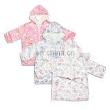 Little Girl's Boy's Faux Mink Baby Bathrobe Unisex Kids Cartoon Hooded Plush Sleepwear Robe thumbnail-2
