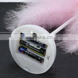 New Arrival Modern Luxury LED Feather Table Lamp Pink White Feather Lamp Battery For Bedroom Room Decoration thumbnail-7
