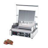 Single Head Panini Grill Sandwich Maker Flag Groove Hot Plates Contact Grill With Factory Price