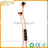 Sports Sweat-proof Wholesale Shiny Orange Soft Ruberized String Bluetooth Earphones thumbnail-4