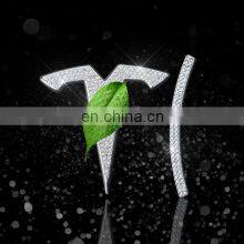 Car Sticker Badge Decals For Tesla Model 3/S Rear Trunk Emblem Car Crystal Diamond Decal Decorative Accessories thumbnail-2