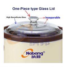 3.0L Multi Function Electric Slow Cooker With Ceramic Inner Pot & High Borosilicate Glass Lid thumbnail-2