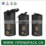 Black Gift Paper Tube Box/cylinder Box/Round Box With Ribbon