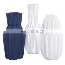 Nude Color Hand Painted Geometric Design Shape Ceramic Vase Floor Porcelain For Home Decoration thumbnail-3