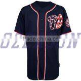 Cool Design Cheap Sublimation Full Button Striped Baseball Jersey Custom Made thumbnail-5