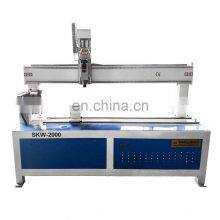 Cylindrical Products Processing Rotary Wood Milling Engraving Cyliner Machine With SKW-2000 Multi Working Heads