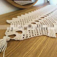 Hot Selling Macrame Crochet Table Runner, Decor Table Cotton Knitted Runner Wholesale in Vietnam thumbnail-3