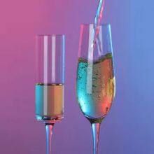 Hot Sale Thin Stem Hand Blown Champagne Flutes Gift Box Lead Free Crystal Clear Glass Tall Perfect Size Champagne Glasses thumbnail-1