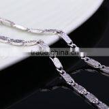 Fashion Jewelry Rhodium Plated Cheap Simple Design Chain Necklace thumbnail-3