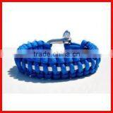 Fashion Wholesale Paracord Bracelet Gold Clasp With Black and Red Rope thumbnail-3