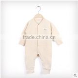 Organic cotton baby romper clothes thick baby ha Yi Long sleeve can open stalls climb clothes