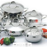 12Pcs Geman Technologic Induction Bottom Stainless Steel Cookware Set