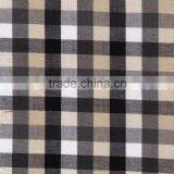 plain weave check pattern cotton fabric