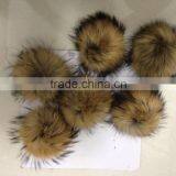 13 cm 15cm BIG POMPON HIGH QUALITY RACCOON FUR BALL thumbnail-1