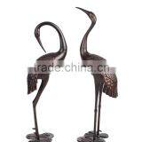Upright and Preening Sculpture Crane Set thumbnail-2