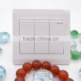 Switch Doorbell 3gang 1way Rest pc Panel 86*86 General Silver Alloy Touch thumbnail-1