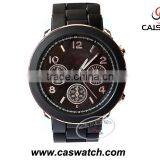 Tungsten Steel Watch Strap and Three Hands Black Watch thumbnail-1