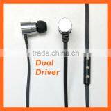 New Stylish 2015 FT-886 Grey Dual Driver Earphone With Remote & Mic thumbnail-1