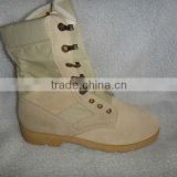 Full-grain cow leather military boot with good quality rubber sole