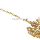Indian Antique Gold Plated Drop Earrings With Tikka Set For Girls & Women thumbnail-2