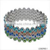 Multi Layer Silver Platting Gems Pave Set Bangles Hot New Product for 2014 thumbnail-1