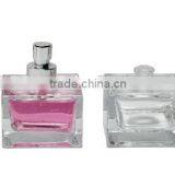 Unique Square Aroma Clear Glass Diffuser Bottle