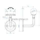 Wall Mount Adjustable Hand Railing Bracket