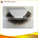 New styles Very Luxury 100% Fox Fur Mixed Real Mink Fur Strip Double Layer Eyelashes