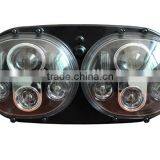 Black Twin Headlight Dual Lamp For Harley Davidson Road Glide Custom Fits Harley Road Glide thumbnail-4