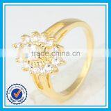 Artificial Crystal Gold Ring Necklace 2pcs Set Women Bijoux Accessories 2015 thumbnail-2