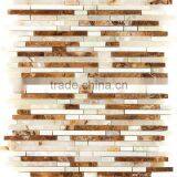 Dark Brown and White Onyx Mosaic Tiles thumbnail-1
