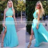 Hot Sale Lady Sex Dresses, Women Dress for Party,long Cross Hanging Neck Dress thumbnail-1