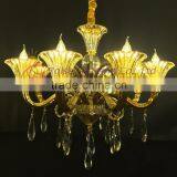 Wholesale Amber Crystal Chandelier Lamp Popular in Middle East Market
