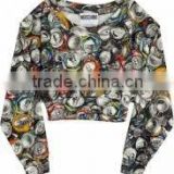 wholesale custom crewneck crop sweatshirts