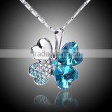 New Model Saudi Gold Stone Four Leaf Clover Necklace Chain thumbnail-1