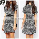 Dongguan Clothing Latest Women Summer Dresses, Short Sleeve Summer Dress for Fat Woman thumbnail-1