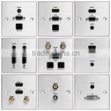 Metal Multimedia Wall Oulet Connector With RCA VGA HDMI NET AV USB thumbnail-3