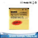 OEM Rechargeable 3.7V 2680mA BA800 Gold Battery for SONY LT25 Cell Phone BA800 Battery