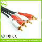 China shenzhen factory sell rca male to rca male audio cable