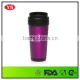16 oz Purple Double Wall Insulated Coffee Car Mug With Coating thumbnail-1