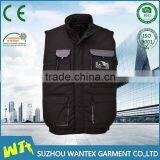 New Black Heat Pad Sleeveless Winter Cargo Work Waistcoat Vest for Men Design thumbnail-1