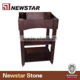 Wooden Hotel Corner Bathroom Vanity Base Cabinet