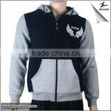 Factory Digital Printing Wholesale Plain Black Hoodie Jackets