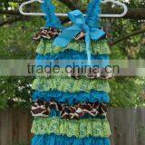 Hot Sale Fashion/ Pretty/ Soft Ruffled Rompers Baby Sleeveless Rompers/ Bodysuit Best Posh Petti Ruffle Lace And Satin Rompers thumbnail-2