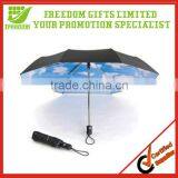 Customized Promotion Triple Folding Portable Sun Proof Umbrella thumbnail-1