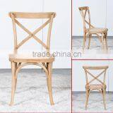 Wooden Antique Cross Back Dining Chair thumbnail-3